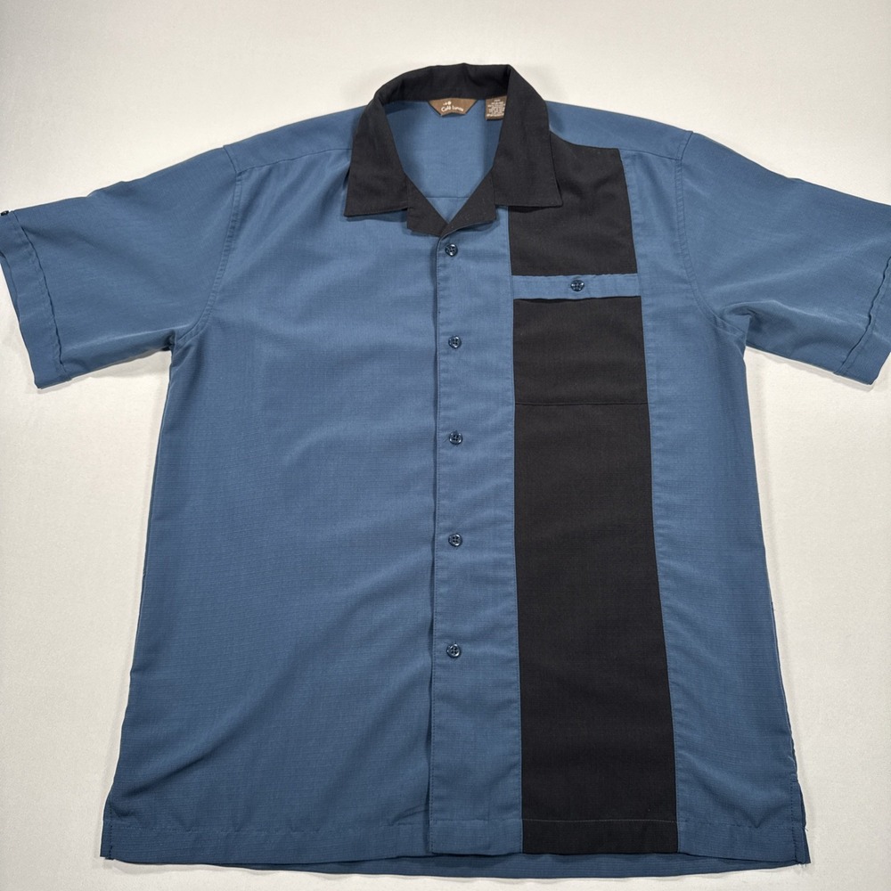 Cafe Luna Men's Blue Short Sleeve Shirt Casual Size M